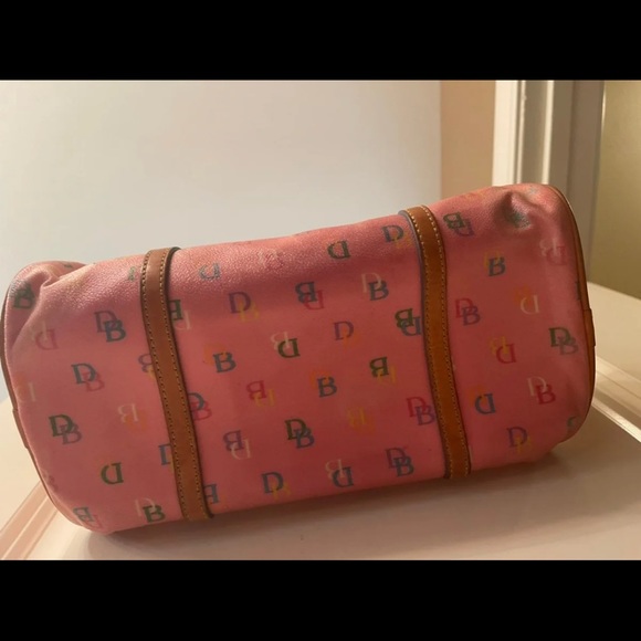 Multi color Dooney & Bourke rainbow monogram barrel handbag - Picture 7 of 8